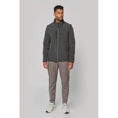 UNISEX detachable sleeves softshell jacket
